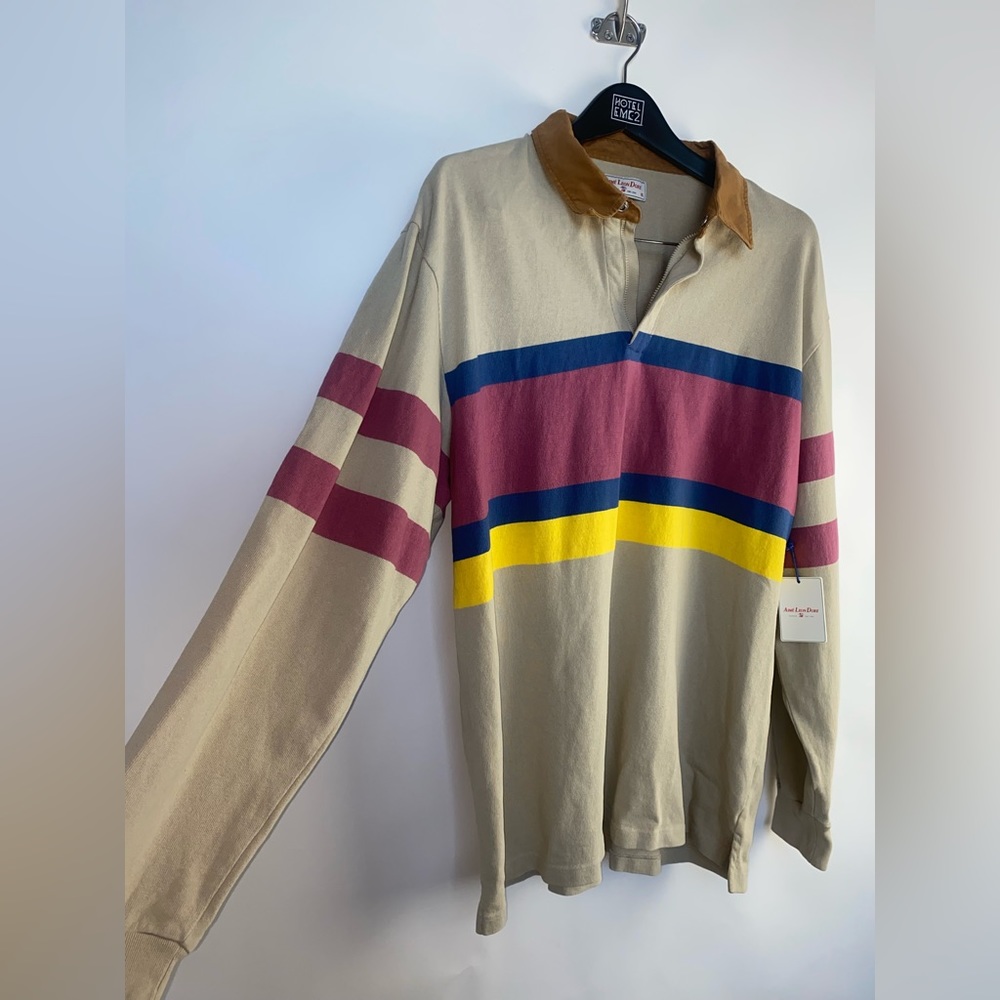 Aime Leon Dore x New Balance XXL Rainier Rugby Long Sleeve Shirt Striped - Picture 7 of 16